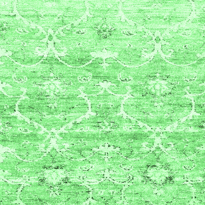 Machine Washable Abstract Emerald Green Contemporary Area Rugs, wshcon837emgrn