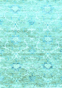 Abstract Light Blue Contemporary Rug, con837lblu