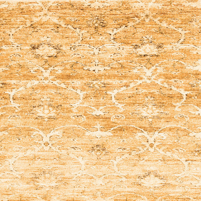 Serging Thickness of Abstract Orange Contemporary Rug, con837org