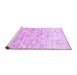 Sideview of Machine Washable Abstract Purple Contemporary Area Rugs, wshcon837pur