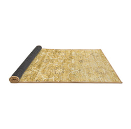 Sideview of Abstract Brown Contemporary Rug, con837brn