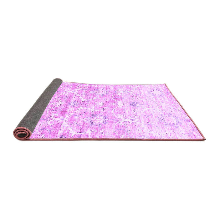 Sideview of Abstract Purple Contemporary Rug, con837pur