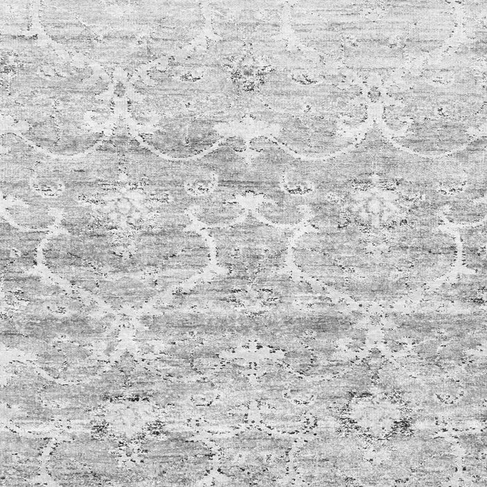 Serging Thickness of Machine Washable Abstract Gray Contemporary Rug, wshcon837gry