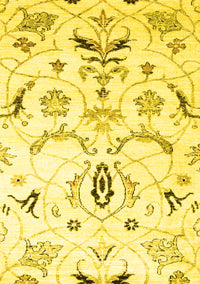 Abstract Yellow Contemporary Rug, con838yw