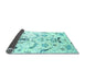 Sideview of Abstract Light Blue Contemporary Rug, con838lblu