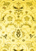 Machine Washable Abstract Yellow Contemporary Rug, wshcon838yw