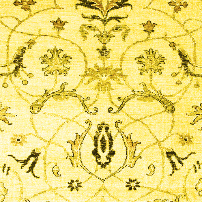 Machine Washable Abstract Yellow Contemporary Rug, wshcon838yw