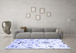 Machine Washable Abstract Blue Contemporary Rug in a Living Room, wshcon838blu