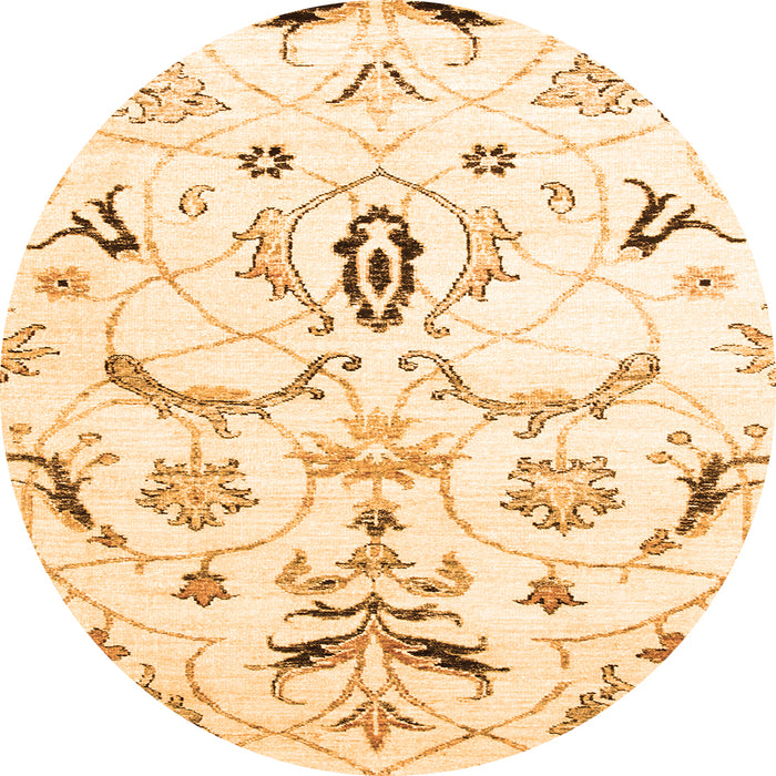 Square Abstract Orange Contemporary Rug, con838org