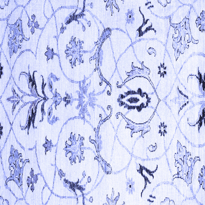 Square Machine Washable Abstract Blue Contemporary Rug, wshcon838blu