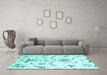 Machine Washable Abstract Light Blue Contemporary Rug in a Living Room, wshcon838lblu