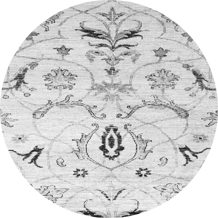 Square Abstract Gray Contemporary Rug, con838gry