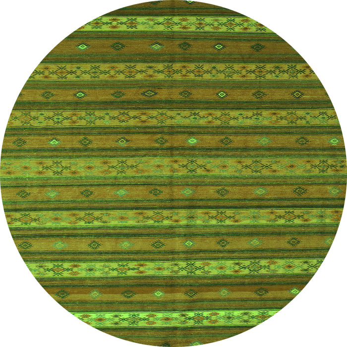 Machine Washable Oriental Green Traditional Area Rugs, wshcon839grn