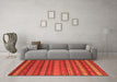 Machine Washable Oriental Orange Traditional Area Rugs in a Living Room, wshcon839org