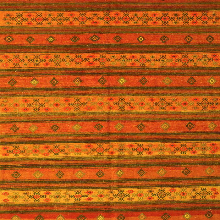 Machine Washable Oriental Yellow Traditional Rug, wshcon839yw