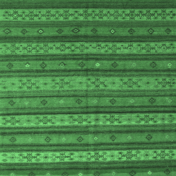 Machine Washable Oriental Emerald Green Traditional Area Rugs, wshcon839emgrn