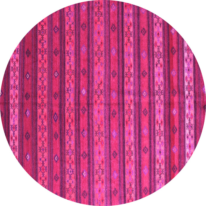 Round Oriental Pink Traditional Rug, con839pnk