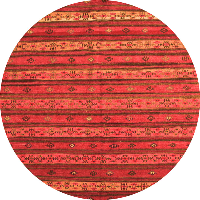Square Oriental Orange Traditional Rug, con839org