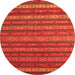 Square Oriental Orange Traditional Rug, con839org