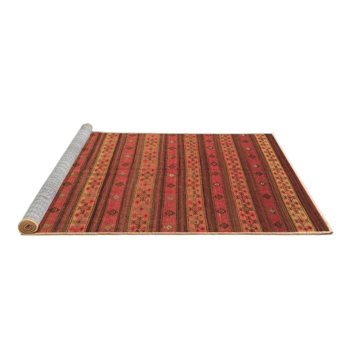 Sideview of Machine Washable Oriental Brown Traditional Rug, wshcon839brn