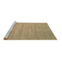 Sideview of Machine Washable Abstract Brown Contemporary Rug, wshcon83brn