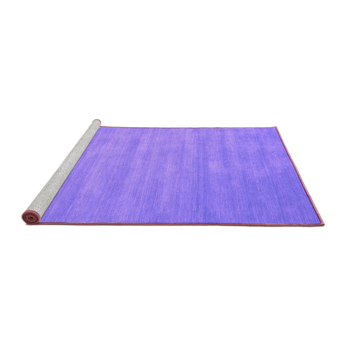 Sideview of Machine Washable Abstract Purple Contemporary Area Rugs, wshcon83pur