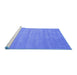 Sideview of Machine Washable Abstract Blue Contemporary Rug, wshcon83blu