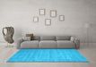 Machine Washable Abstract Light Blue Contemporary Rug in a Living Room, wshcon83lblu