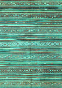 Southwestern Turquoise Country Rug, con840turq