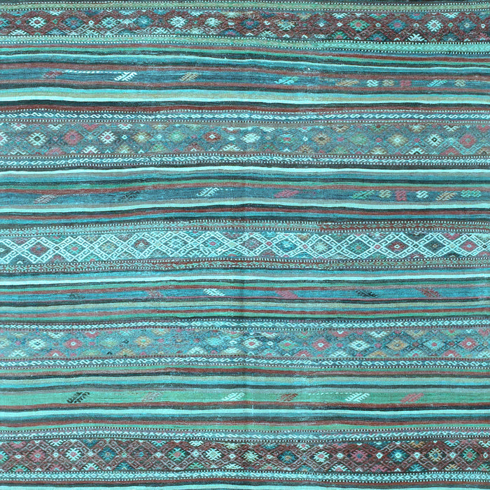 Machine Washable Southwestern Light Blue Country Rug, wshcon840lblu