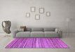 Machine Washable Southwestern Purple Country Area Rugs in a Living Room, wshcon840pur