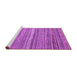 Sideview of Machine Washable Southwestern Purple Country Area Rugs, wshcon840pur