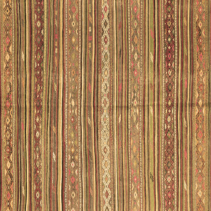 Square Southwestern Brown Country Rug, con840brn