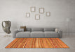 Machine Washable Southwestern Orange Country Area Rugs in a Living Room, wshcon840org