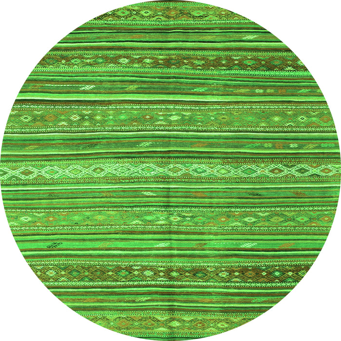 Square Southwestern Green Country Rug, con840grn
