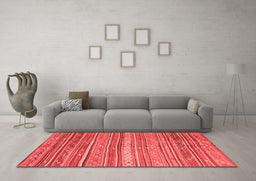 Country Red Washable Rugs