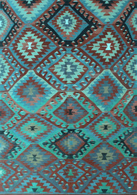 Southwestern Light Blue Country Rug, con841lblu