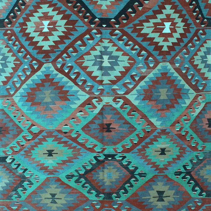 Southwestern Light Blue Country Rug, con841lblu