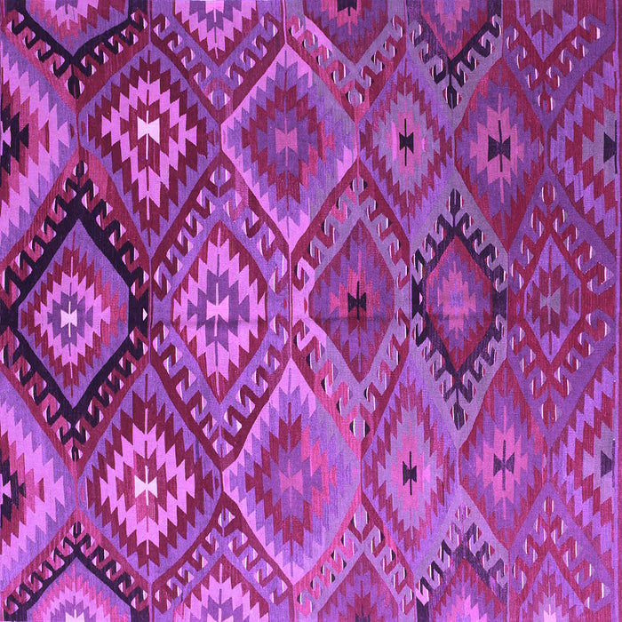 Square Machine Washable Southwestern Purple Country Area Rugs, wshcon841pur