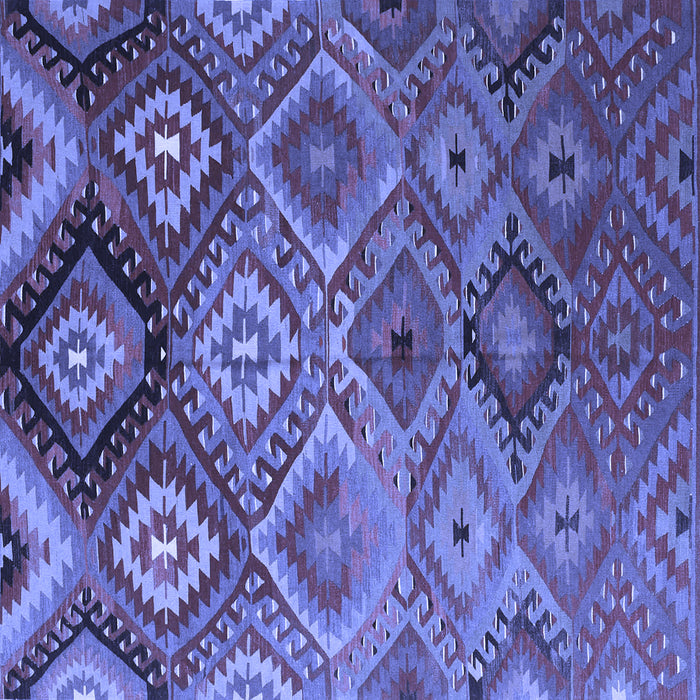 Square Southwestern Blue Country Rug, con841blu