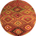 Machine Washable Southwestern Orange Country Area Rugs, wshcon841org