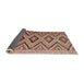 Thickness of Contemporary Camel Brown Southwestern Rug, con842