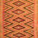 Serging Thickness of Southwestern Orange Country Rug, con842org