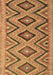 Machine Washable Southwestern Brown Country Rug, wshcon842brn