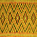 Square Southwestern Yellow Country Rug, con842yw