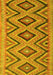 Machine Washable Southwestern Yellow Country Rug, wshcon842yw