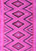 Machine Washable Southwestern Pink Country Rug, wshcon842pnk