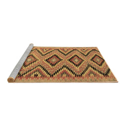 Sideview of Machine Washable Southwestern Brown Country Rug, wshcon842brn