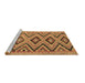 Sideview of Machine Washable Southwestern Brown Country Rug, wshcon842brn