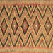 Square Southwestern Brown Country Rug, con842brn